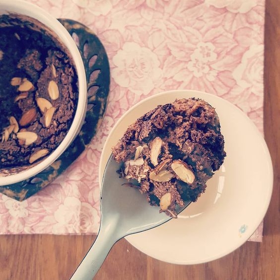 Chocolate coconut baked porridge